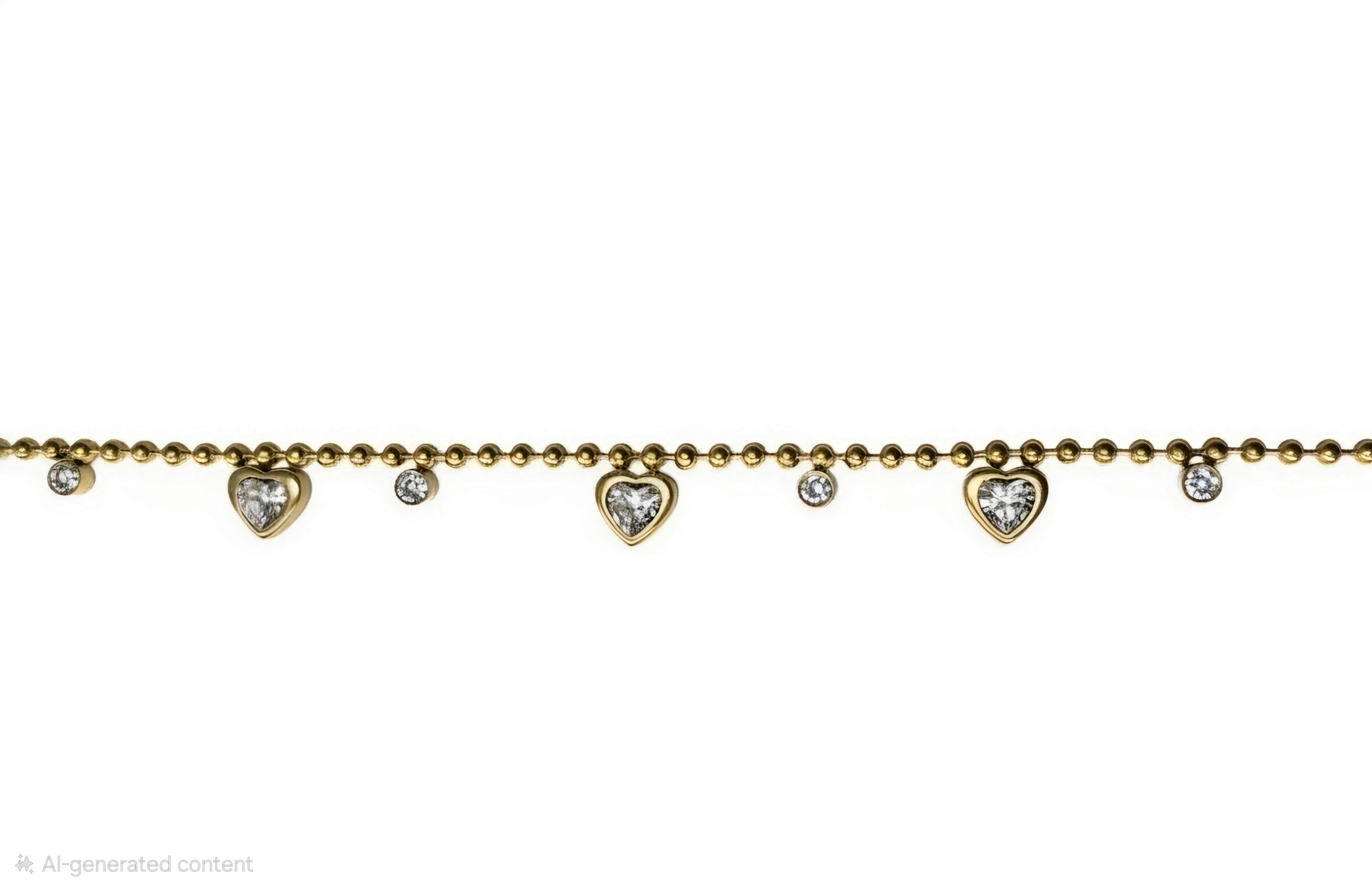 Beaded Heart Charm Bracelet — view 2